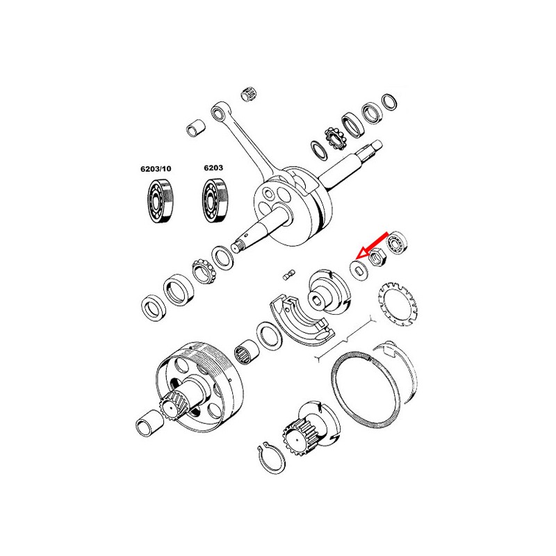 Varovalna podložka sklopke A3 Tomos
