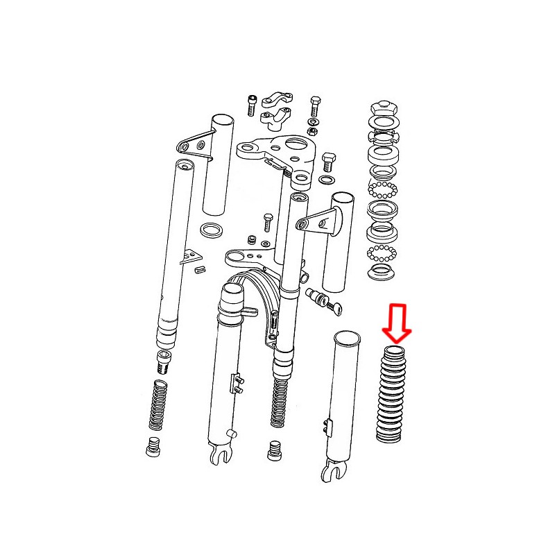 Zaščitna guma vilic APN6, Sprint, Targa Tomos