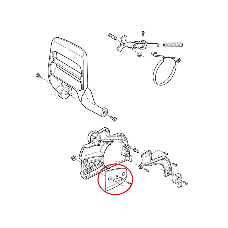 Pločevina meča HUSQVARNA 340.345.346.350.351.353.357.359 stari tip zunanji