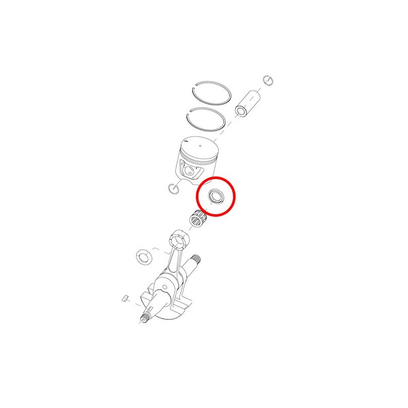 Podloška igličastega ležaj zgornje pesnice 11x15x12 PN4500. Villager 24-30