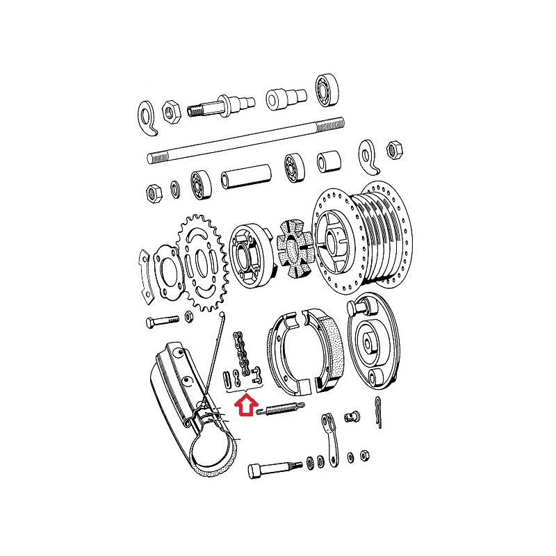 Sponka verige Favorit Tomos