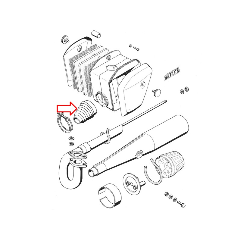 Guma uplinjača T14 Tomos