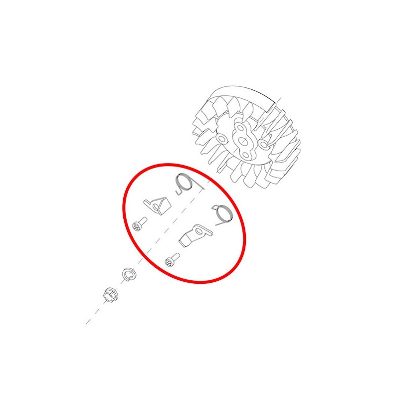 Zaskočka zaganjača PN 4500 5200 Villager 24-30 kovinske set