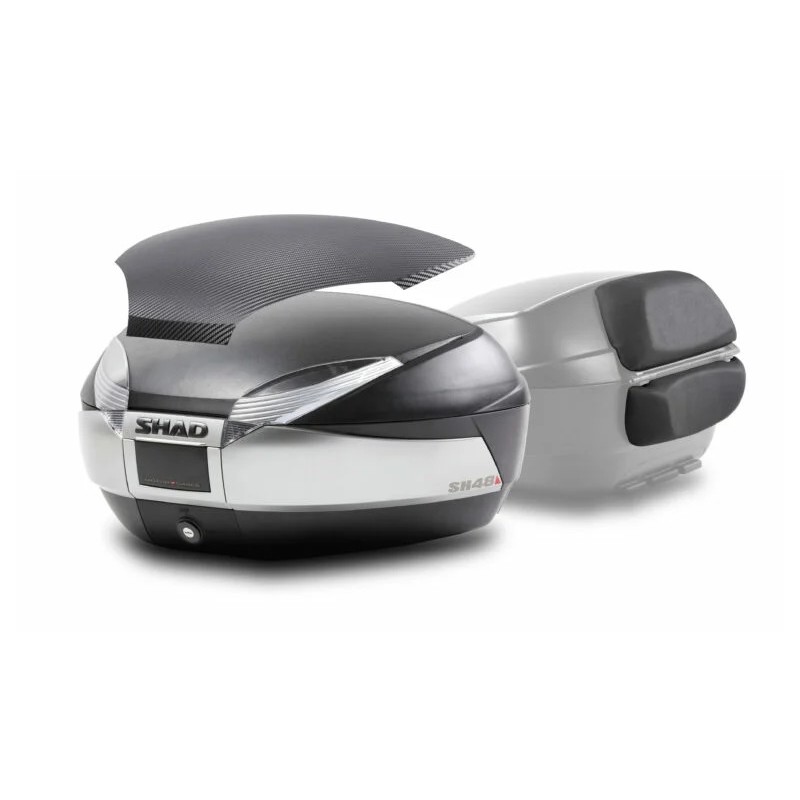 Moto kovček SHAD SH48 TITANIUM + KARBONSKA PREVLEKA + NASLON