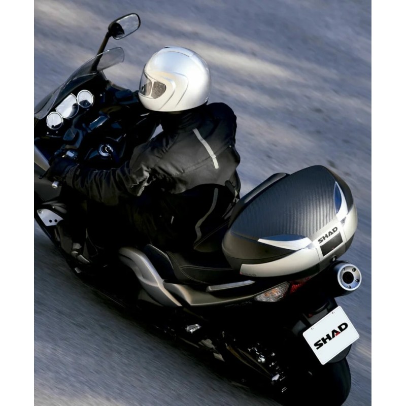 Moto kovček SHAD SH48 TITANIUM + KARBONSKA PREVLEKA + NASLON