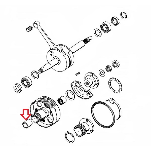 Puša sklopke 14,5x15,5x21mm A35, A5 bronza Tomos