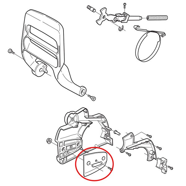 Pločevina meča HUSQVARNA 340.345.346.350.351.353.357.359 stari tip zunanji