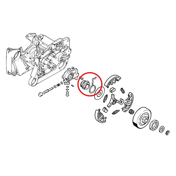 Polž oljne črpalke Stihl 064 066 640 650 660 z vzmetjo