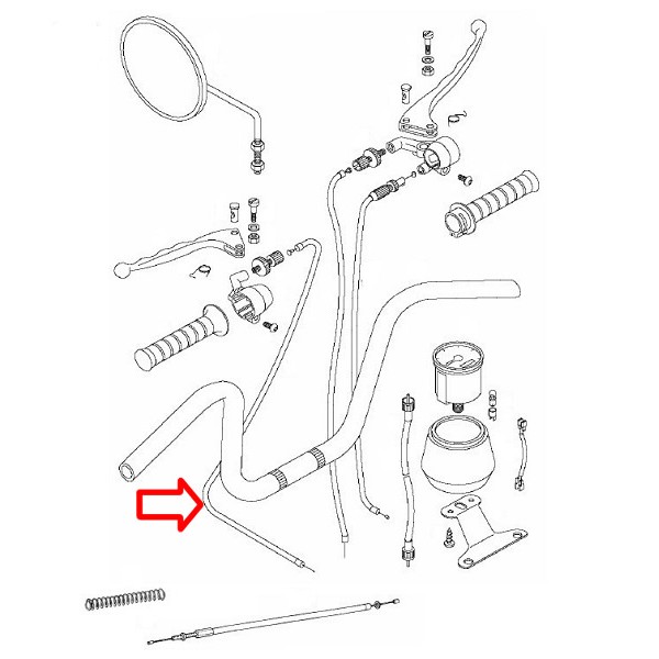 Žica sklopke APN6 4 lamele novi tip s krivino Tomos