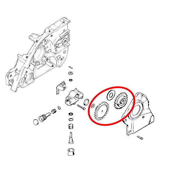 Garnitura zobnika oljne črpalke S045 za fiksni verižnik