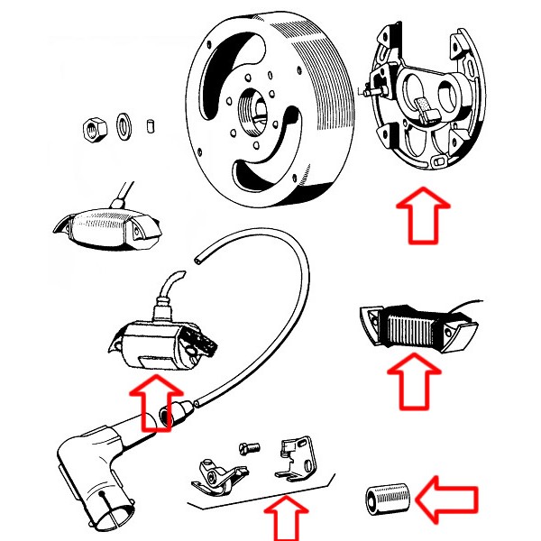 Plošča vžiga 6V 17W KPL Iskra original Tomos