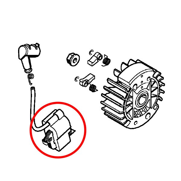 Vžigalna tuljava S021.023.025.MS210.230.250