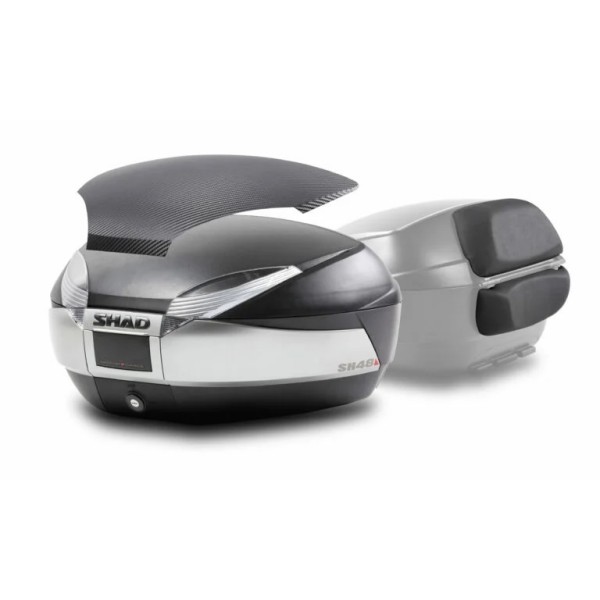 Moto kovček SHAD SH48 TITANIUM + KARBONSKA PREVLEKA + NASLON