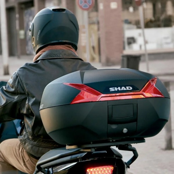 Moto kovček SHAD SH47 RDEČ ODSEVNIK