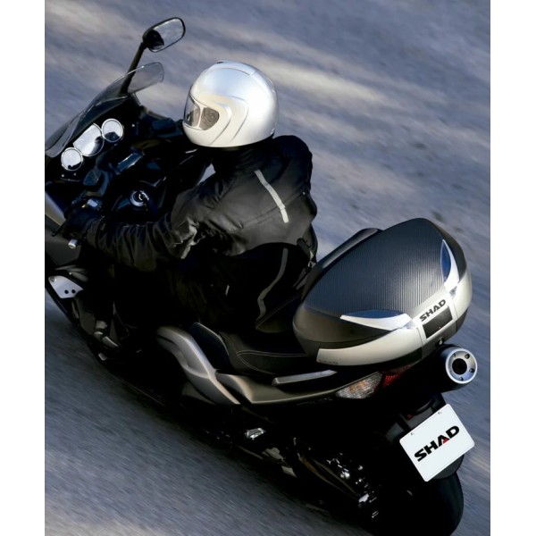 Moto kovček SHAD SH48 TITANIUM + KARBONSKA PREVLEKA + NASLON