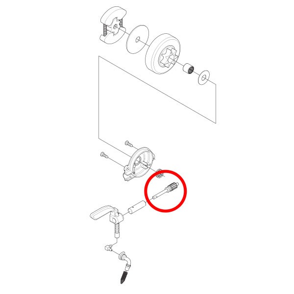 Vreteno oljne črpalke Husqvarna 235 240