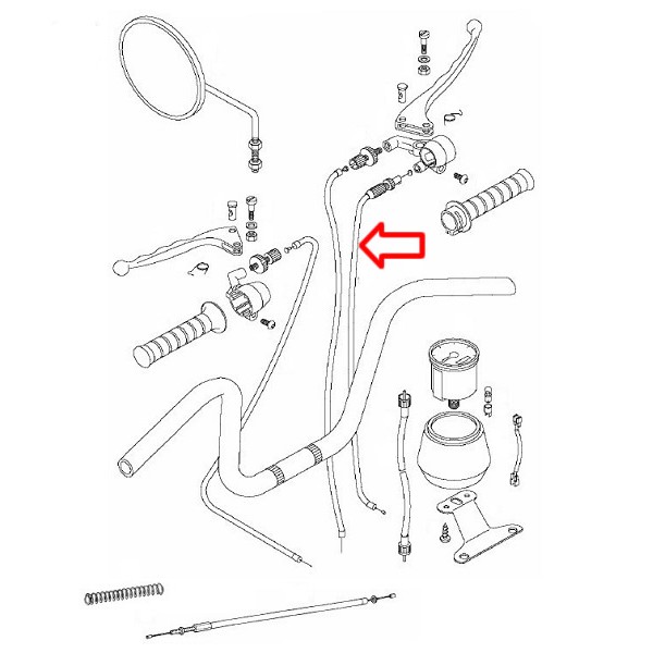 Žica plina A3, A35 Dellorto Tomos