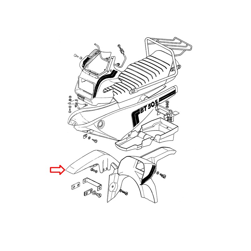 Blatnik sprednji BT Tomos