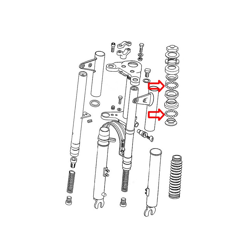 Kroglica sprednjih vilic 5 mm A3,A35,A5,APN Tomos