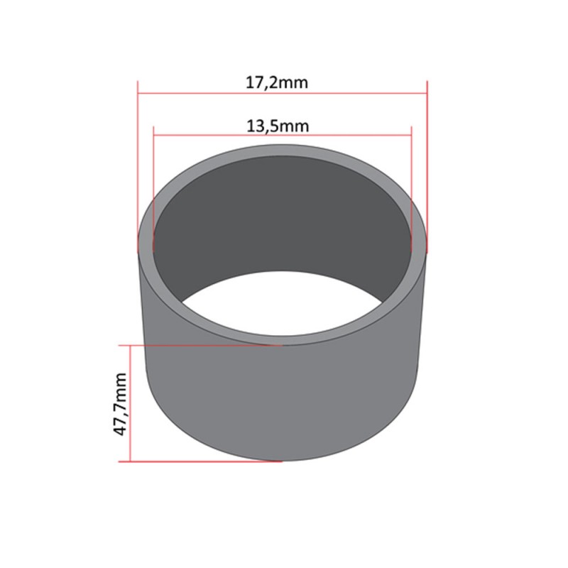 Distančnik kolesa 16x12x47 mm kolo s špicami sprednji A3 Tomos