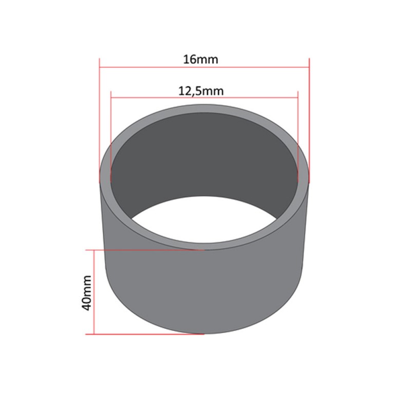 Distančnik kolesa 16x12x40 mm sprednji lito platišče A3, A35 Tomos