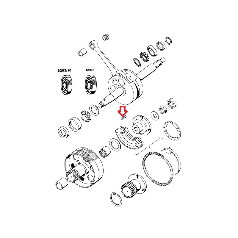 Zatič lamele 5x14mm A3 Tomos