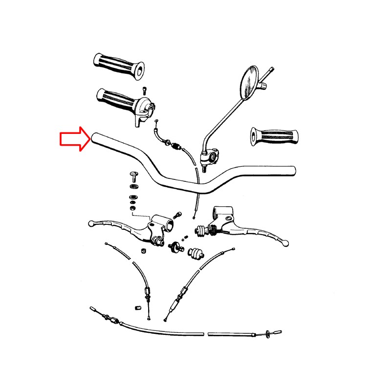 Krmilo nikl T14, T15, E90 Tomos