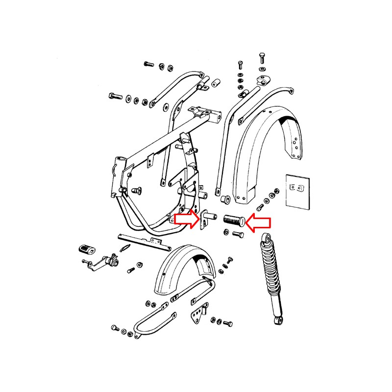 Stopalka za noge sprednja Tomos T14, T15, E90