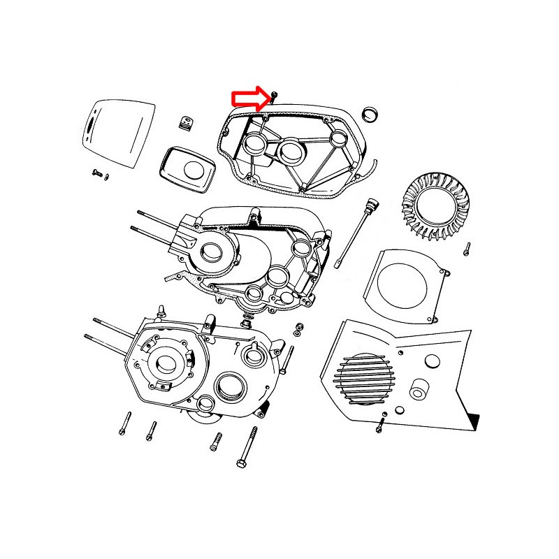 Vijak na izvijač M6x30 mm Tomos