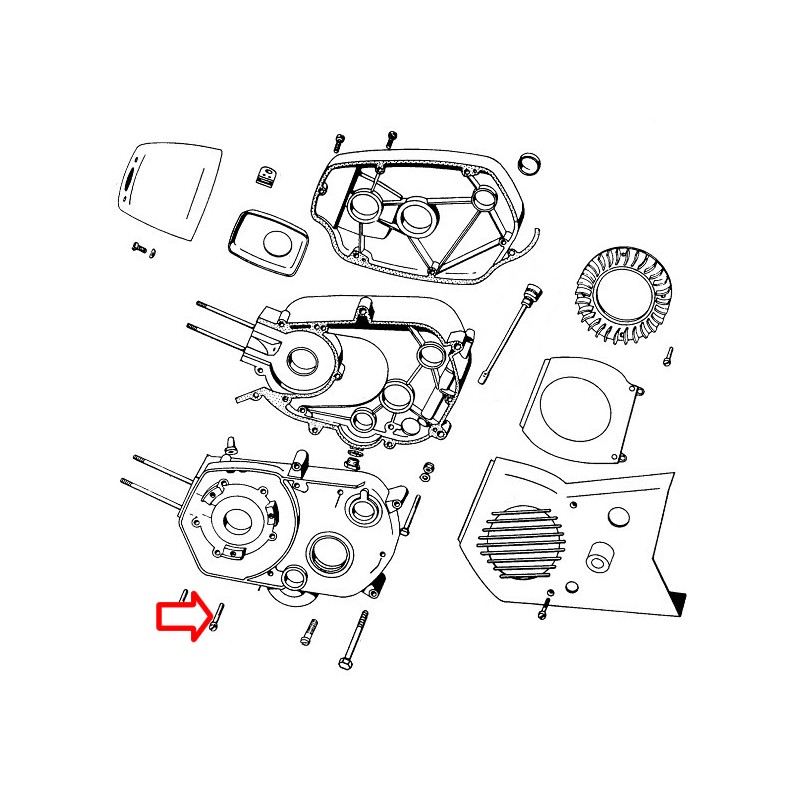 Vijak na izvijač M6x50 mm Tomos