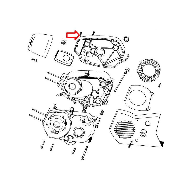 Vijak na izvijač M6x25 mm Tomos