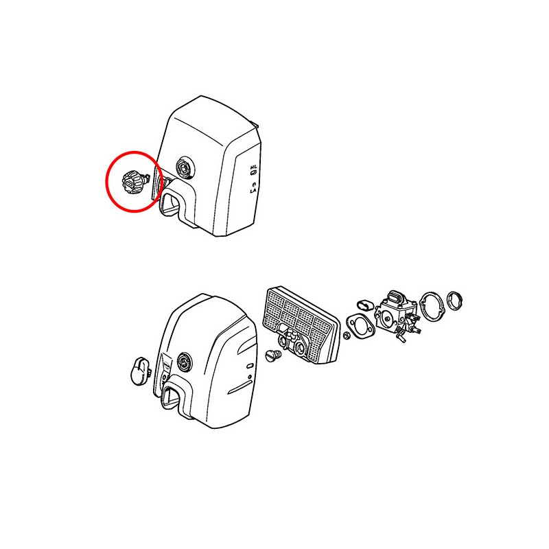 Vijak pokrova filtra zraka Stihl 021 023 025 029 039 210 230 250 290 310 390
