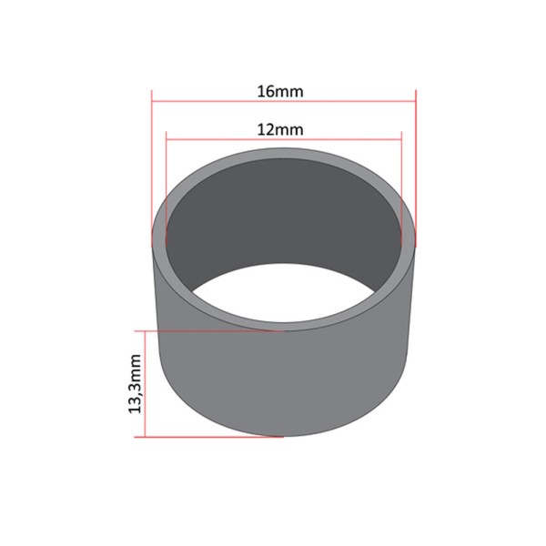 Distančnik kolesa 16x12x13 mm zadnji s špicami A3, A35, A5 Tomos