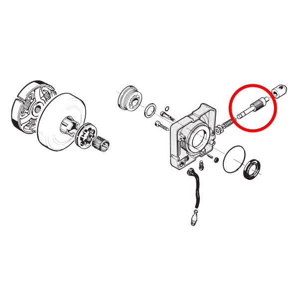 Vreteno oljne črpalke Husqvarna 281 stari tip (Z-22)