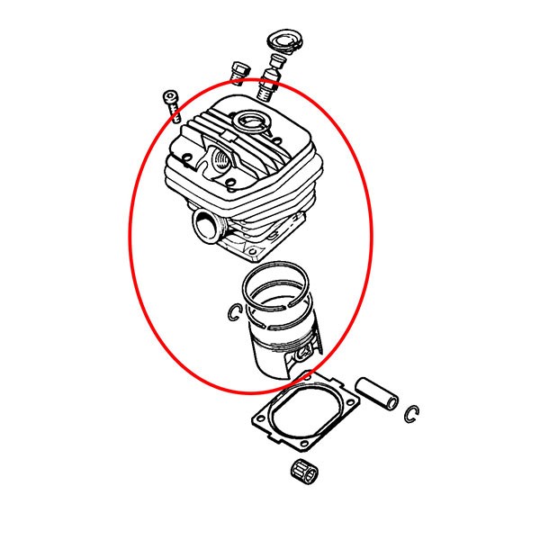 Sägenspezi Kolben Für Stihl 064 / MS640 – 52 Mm, Inkl. Kolbenringe, Clips & Bolzen