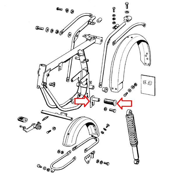 Stopalka za noge sprednja Tomos T14, T15, E90