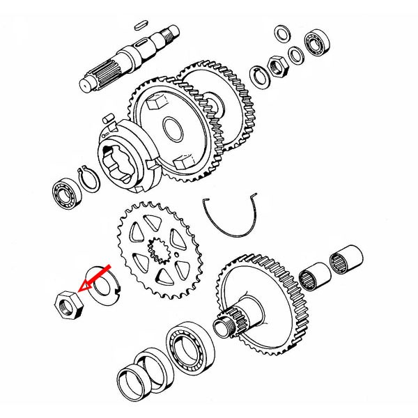 Matica sprednjega zobnik Tomos A3 A35 A5 s semeringom