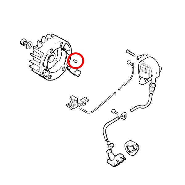 Zagozda motorne gredi STIHL 009 011 020 024 026 028 034 036 