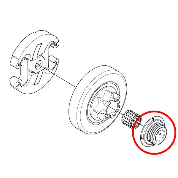 Polž oljne črpalke Husqvarna 455 460 461 Jonsered 2255