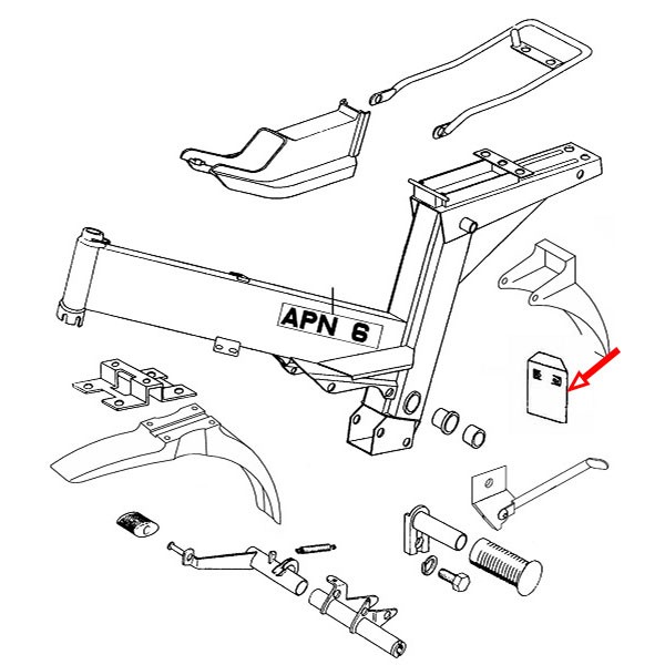 Nosilec tablice kovinski A3,A5,APN,ATX,BT,T14 Tomos