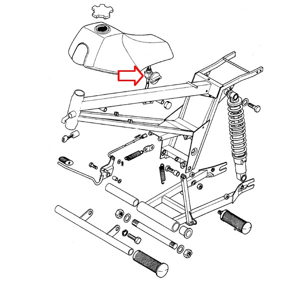 Pipica goriva OMG BT, ATX M12x1 mm Tomos