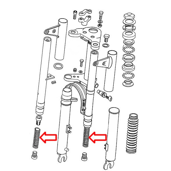 Vzmet sprednjih vilic 23x190 mm A3 Tomos