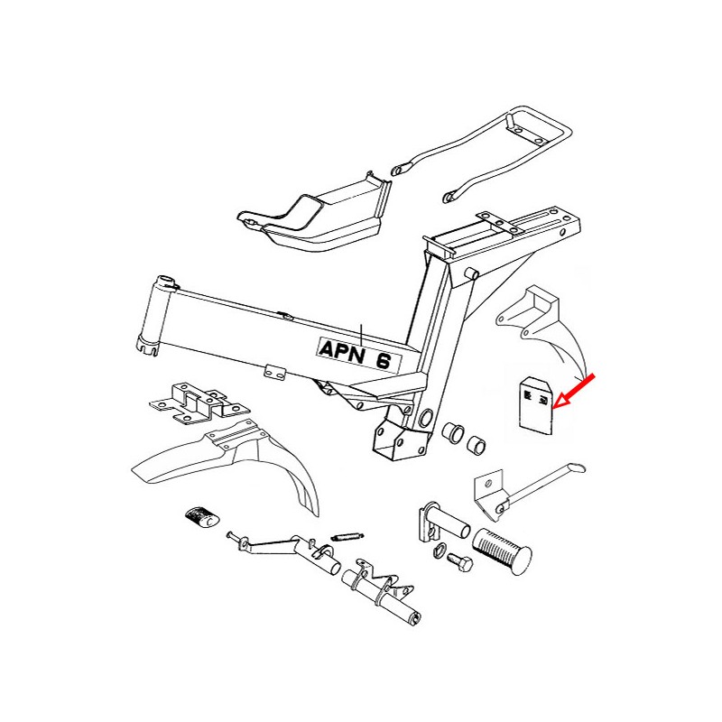 Nosilec tablice kovinski A3,A5,APN,ATX,BT,T14 Tomos