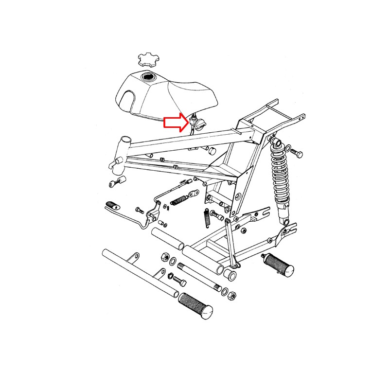 Pipica goriva OMG BT, ATX M12x1 mm Tomos