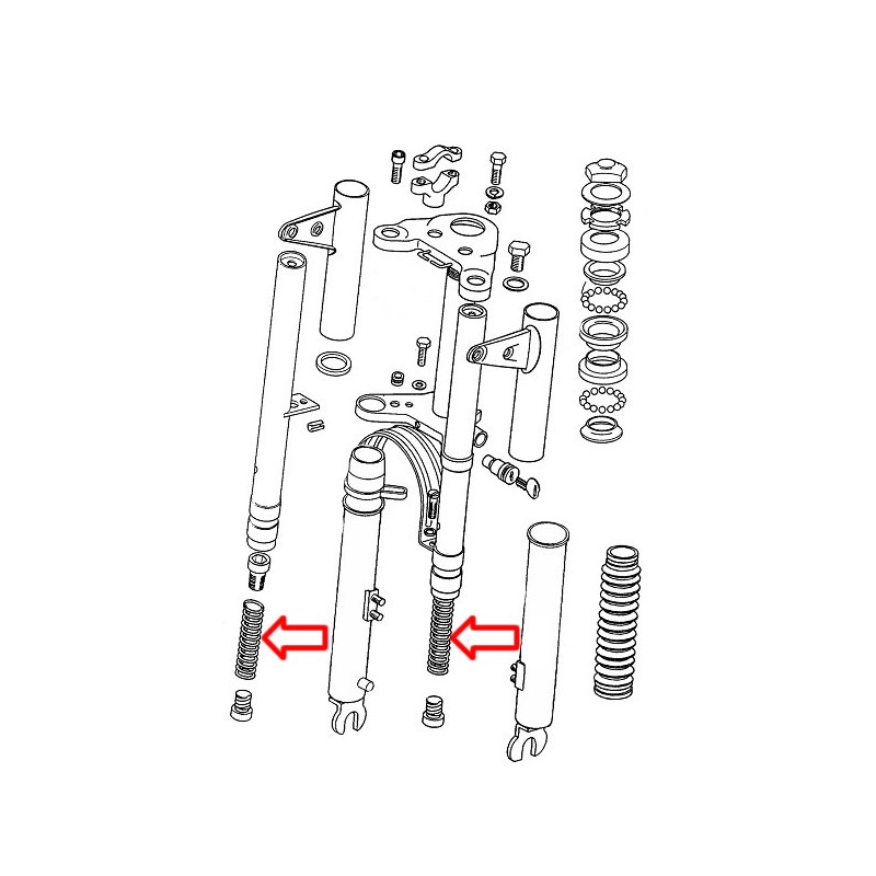 Vzmet sprednjih vilic 23x190 mm A3 Tomos